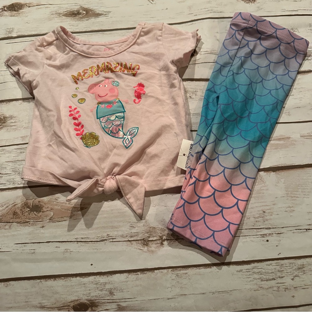 Peppa pig mermaid outfit 24m nwt
